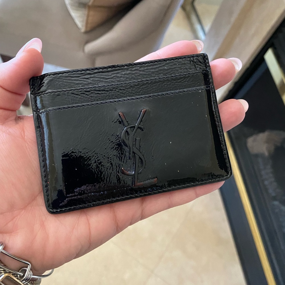 Yves St Laurent Patent Cardholder